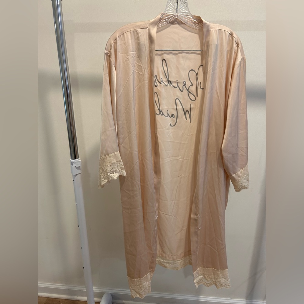 Elegant “brides maid” Lace Trim Women's Robe